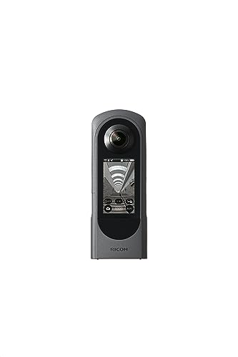 Caméra Ricoh 360 degrés Theta x (2023), Image Haute Résolution d'environ 60M, 5,7K 360, Écran Tactile, Batterie Interchangeable, Carte Mémoire Externe