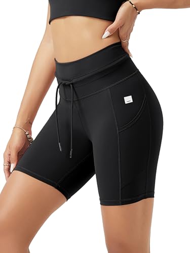 ODODOS Women's Drawstring Tie Daily Shorts with Pockets 6