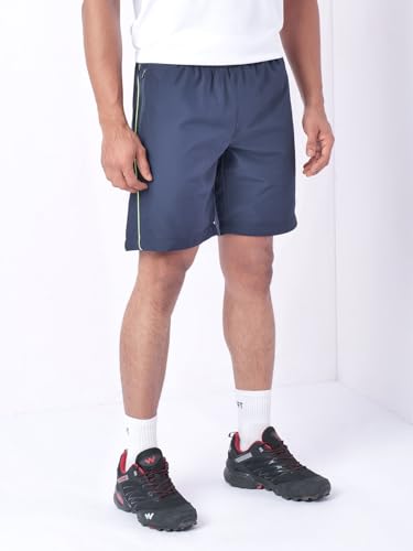 Image of Wildcraft Men's Solid Regular Fit Shorts| Mid Waist with Adjustable Drawcord