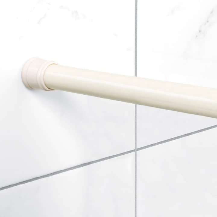Zenna Home Tension Shower Curtain Rod, 36" to 60" Adjustable Steel Shower Rod, Expandable, Rust Resistant, No Drilling, Cashmere