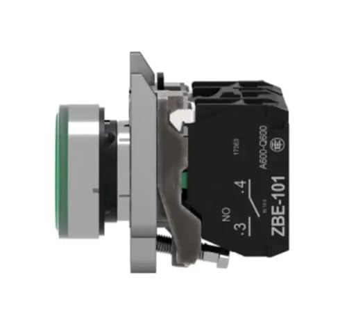 Bouton-Poussoir de Commande Harmony XB4 Métal Encastré Vert LED 1NO - 3