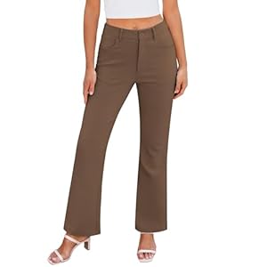 GRAPENT Bootcut Dress Pants for Women High Waisted Business Causal Elastic Waist Stretch Flare Work Trousers Dress Pants