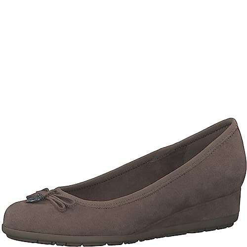 s.Oliver Damen Ballerinas Elegant Keilabsatz, Braun (Pepper), 41 EU