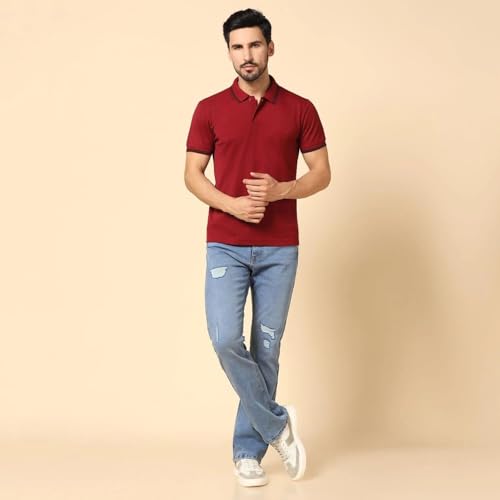 Image of INKKR Men's Soild Half Sleeve Polo T-Shirt Combo