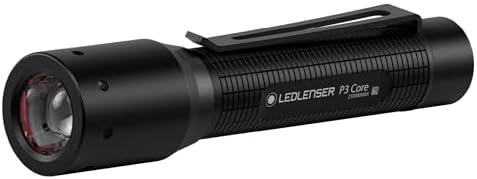 Ledlenser P3 Core Flashlight, Advanced Focus System, 90 Lumens, Pocket Clip
