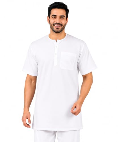 Image of Men's Cotton Halfsleeve Short Kurta for Summer