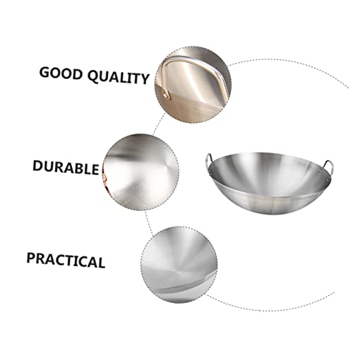Wok redondo antiadherente 12 pulgadas acero inoxidable miniatura 7