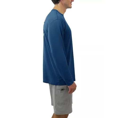 Reel Life Men's Sun Defender Long Sleeve UV Tee, Blue, XX-Large3