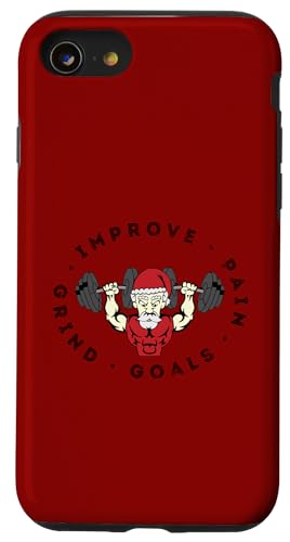 Badass Santa Ilprove�APain�AGrind�AGoals �X�}�z�P�[�X iPhone SE (2020) / 7 / 8 �p