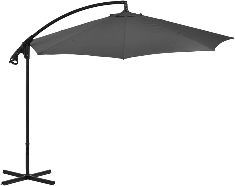 Cantilever Umbrella with Steel Pole,Sun Shade Umbrella,Offset Umbrella,Outdoor Umbrellas,Table Umbrella,Patio Umbrella,Picnic Umbrella,Beach Umbrellas,for Deck, Lawn,Yard,Porch, 118.1" Green