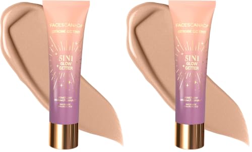 Image of FACES CANADA Strobe CC Tint - Sunset Glaze 02, 27ml | 5-in-1 Serum + Moisturizer + Primer + BB /CC Cream + Strobe Cream | Lightweight | Radiant Dewy Glass Skin Glow | Niacinamide & Hyaluronic Acid | For Light to Medium Skin