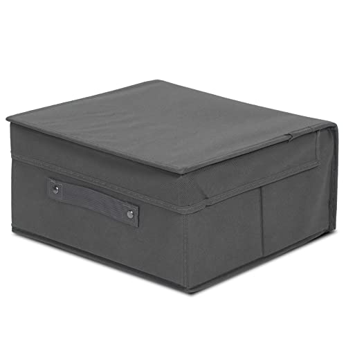 Organizador Multiuso Porta Objeto Jóias Caixa Dobrável Para Gaveta Closet Armário Guarda Roupa (Cinz