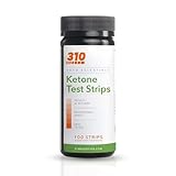 Ketone Test Strips by 310 Nutrition (100 Strips) - Test Ketosis Levels During Low Carb Keto Diet - Accurate Urine Test for Ketogenic Measurement