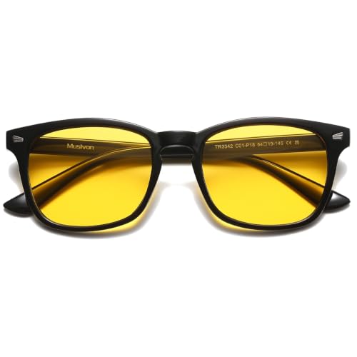 Image of Night Night Glasses Polarized for Women Men (2 Pack) | Nighttime Vision Glasses with Yellow Lens Anti Glare