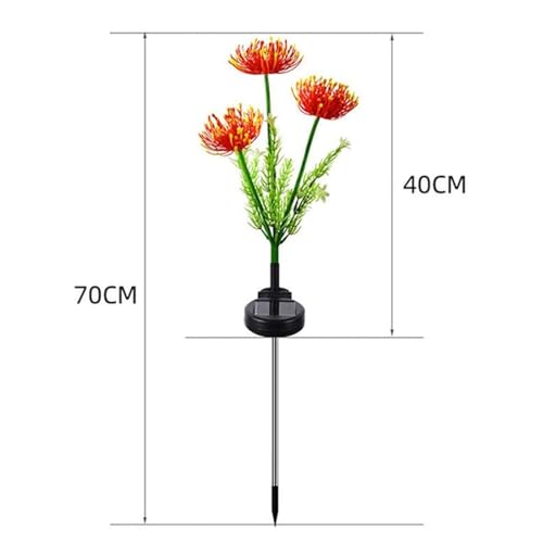 Image of Homehop Solar Light Outdoor Home Garden Waterproof Decorative Flower Lamp | Solar Garden Light Automatic Wireless Blossom Decor for Balcony, Pathway, Entryway, Landscape, Yard, Patio (ABS,Warm White)
