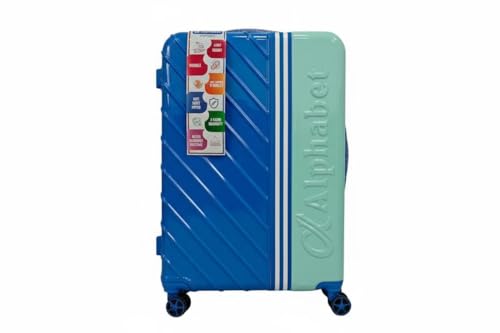 Image of Alphabet Promenade Hard Trolley Bag, (Blue, 24 inch)