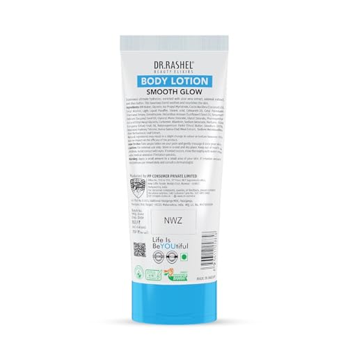 Image of Dr. Rashel Smooth Glow Body Lotion | With Aloe Vera, Oatmeal & Shea Butter | Deep Hydration & Rejuvenation | Paraben-Free, No SLS | For Soft, Glowing & Nourished Skin |Pack of 2 (100 ml Each)