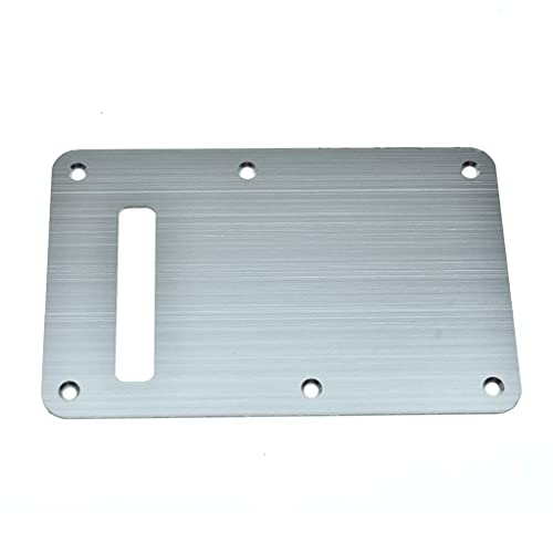 Plaque arrière 6 trous Stratocaster en aluminium anodisé argenté haut de gamme