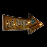 Luminaire décoratif – idéal pour les bars, restaurants et autres établissements. luminaire publicitaire pour hot-dogs