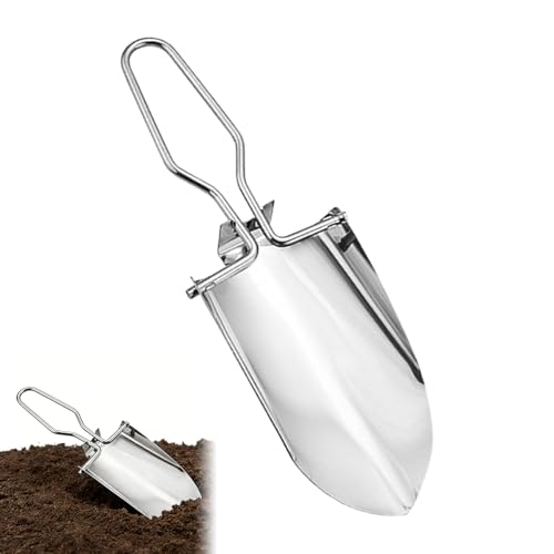 Paleta de Jardín,Palita de Acero Inoxidable con Mango Ergonómico | Pala de Mano para Jardinería,para, Transplantar, Preparar la Tierra y Sembrar en Jardinería