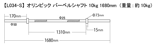 オリンピックシャフト バーベルシャフト 長さ168cm 宅トレにおすすめ】オリンピックシャフト 192cm ｜トレーニング