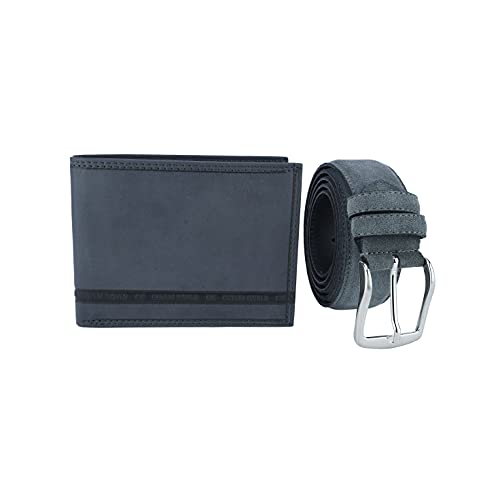 COVERI, Cofanetto Regalo Uomo (Grigio Cint Scamosciata 120 cm)