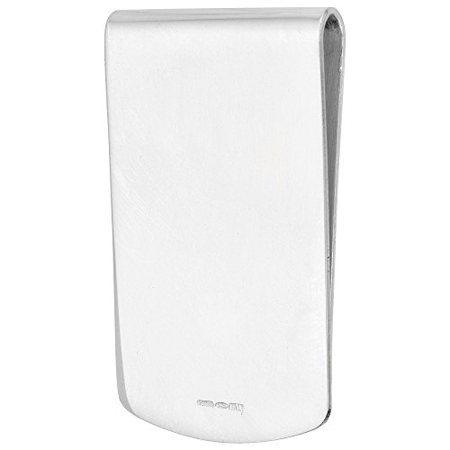 Sterling Silver Money Clip Plain Wide Closed Back Italy 1 X 1 3/4 inch2