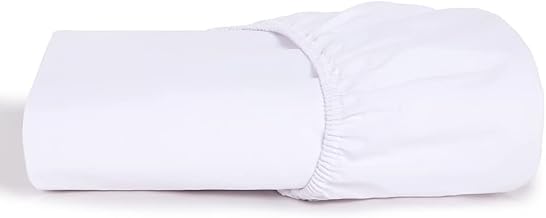 Lençol Avulso Super King com Elástico 100% Algodão Percal - 200 Fios - Toque de Lençol de Hotel Macio - (Super King, Branco)