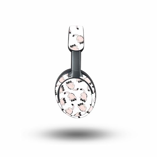 Image of MightySkins Carbon Fiber Skin Compatible with Bose QuietComfort Ultra - Raining Cats | Protective, Durable Textured Carbon Fiber Finish | Easy to Apply