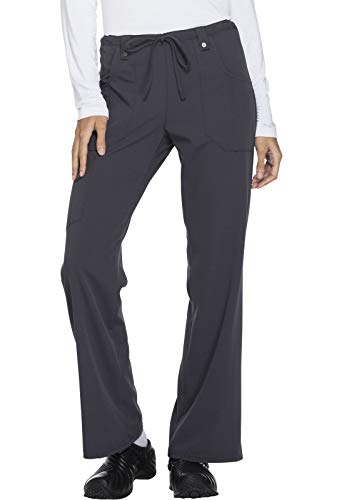 Dickies Xtreme Stretch Women Scrubs Pant Mid Rise Drawstring Cargo Plus Size 82011, 3XL, Pewter