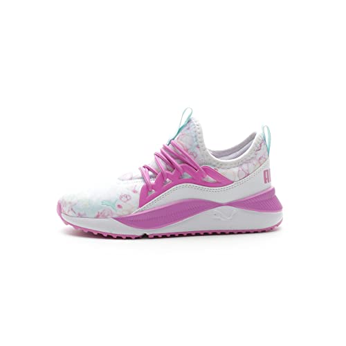 PUMA Kids Girls Pacer Future Alllure Bubble Dye Running Sneakers Shoes - Pink, Purple, White - Main Image