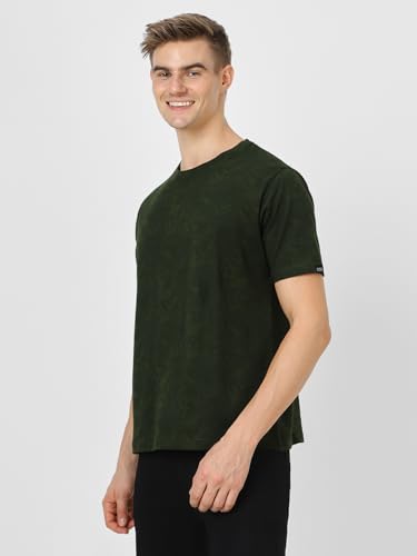Image of Urbano Fashion Men's Printed Half Sleeve Slim Fit Cotton T-Shirt