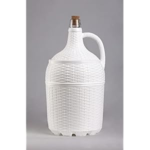 Argarden Damesjeans 5 liter met kunststof mand kurksluiting