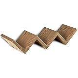 Libreria Zig Zag Moderna da Parete in Legno MDF 59x12x12 cm - Complemento d'Arredo Unico