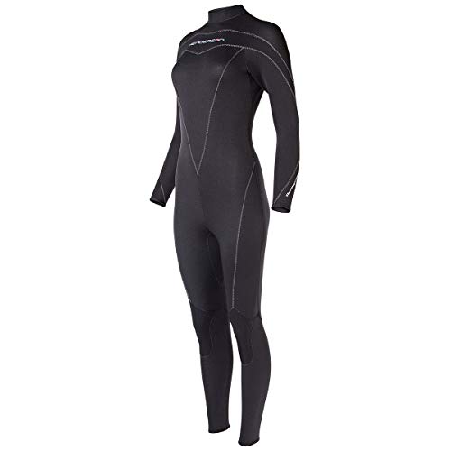 Henderson Woman Thermoprene Jumpsuit (Back Zip) 7mm Scuba Wetsuit-Black-12