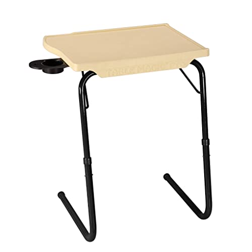 OAK N' OAK® | Bunny Bear Table Pro | Verstellbarer tragbarer Klapptisch mit Getränkehalter für Bettbaum, Arbeit, Fernsehen, Esszimmer, Arbeitszimmer, Arbeitszimmer, Outdoor- und Büromöbel (Marmor) Cover
