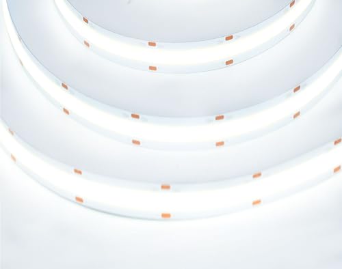 Image of LED Strip Lights COB 16.4ft AC110-130V Waterproof IP44 Daylight White 6500K | Dimmable 30000LM Super Bright 1200 LEDs / 2 Times Brightness Than 12V COB Strip Lights Tape Ribbon / Kitchen Cabinet Lighting