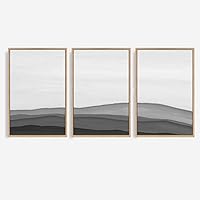 3 Piece Framed Canvas Wall Art Colorful Misty Canvas Prints Home Artwork Decoration for Living Room,Bedroom - 16