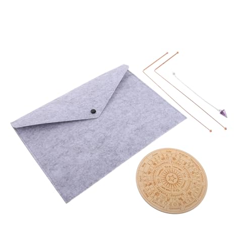 VILLFUL Ghost Hunting Dowsing Kit 99.9% Copper Divining Rods Spiritual Divination Tool Set Pendulum and Mat