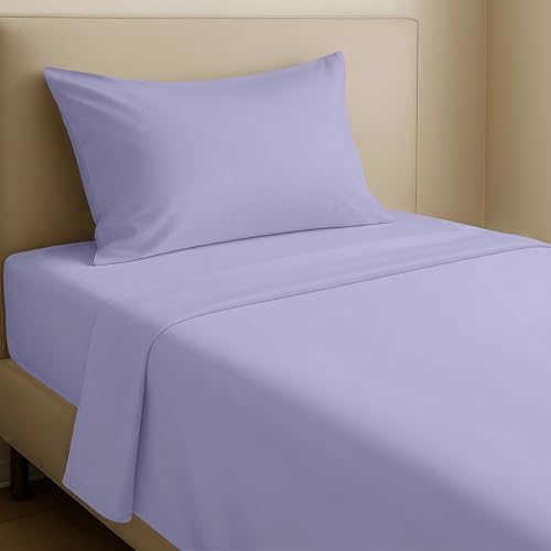 California Design Den Twin XL Sheets Set - Natural 100% Cotton Bed Sheets, Soft Sateen, Fully Elasticized Deep Pockets, Breathable and Durable Bedding for Dorm Room - Lavender
