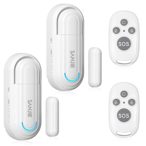 Alarmas para puertas SanJie con control remoto, 4 modos, 2 sensores miniatura 1