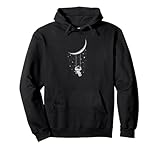 astronaut cosmonaut galaxy night sky moon lunar stars felpa con cappuccio