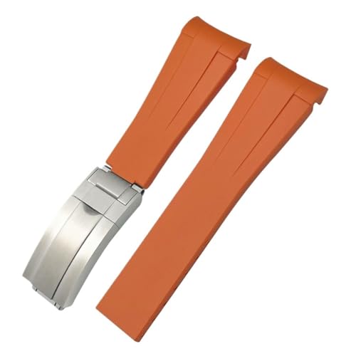 [-ł] 18mm 19mm 20mm 21mm 22mm J[uGh VRo[EHb`oh bNX Tu}[i GMT}X^[ fCgi EHb`ohc[Ή(Orange-silver matte,22mm)