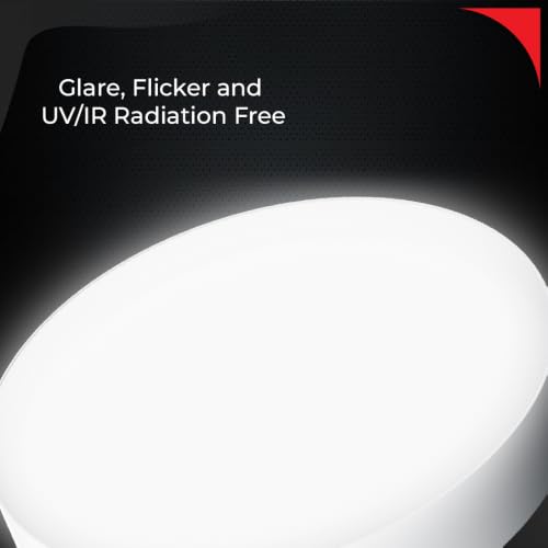 Image of Nortek KRSNA 10W LED Surface Panel Light | Bright Panel Lights for Ceiling, Bedroom, Hall, Balcony | Cool White | Decorative Round Wall Panel | Fall Ceiling Light for Home & Office | Pack of 4