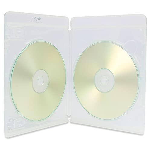 Amaray Vortex Eco-Lite Doppel-3D Blu-Ray-Hüllen für 2 CDs, transparent, in Dragon Trading Verpackung, 50 Stück – Bild 6