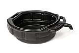 Funnel King 32953 Drain Pan Oil Change Drain Pan, Car Oil Change Pan, Ideal For Cars And Motorcycle, Prevents Spills, Leak-Proof, 4 Gallon, Black, Height 5 1/2" - Made in USA