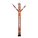Sporticulture NCAA Texas Football Wacky Waving Inflatable Tube Guy with LED Lights & Built-in Blower - 6' x 36' x 96' Inflatable Tube Man Crazy Sports Fan Outdoor Party Decoration