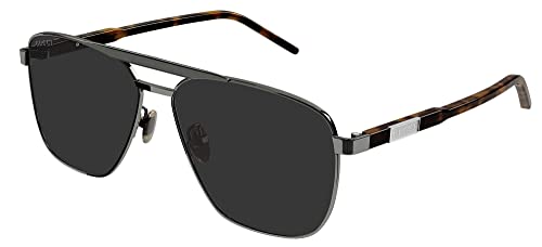 Gucci GG1164S 001 Gunmetal/Grey Classic and Vintage Men's Sunglasses