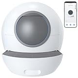 ELS PET Self Cleaning Cat Litter Box, No Scooping Automatic Litter Box with APP Control, Smart Monitor/Safety Protection/Odorless, Extra Large for Multiple Cats