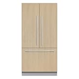Fisher & Paykel Series 7 Integrated French Door Refrigerator Freezer Combo, 36' Wide, 72' Tall Kitchen Fridge - RS36A72J1 N Full Size Refrigerator with Freezer, Ice Maker, and French Doors